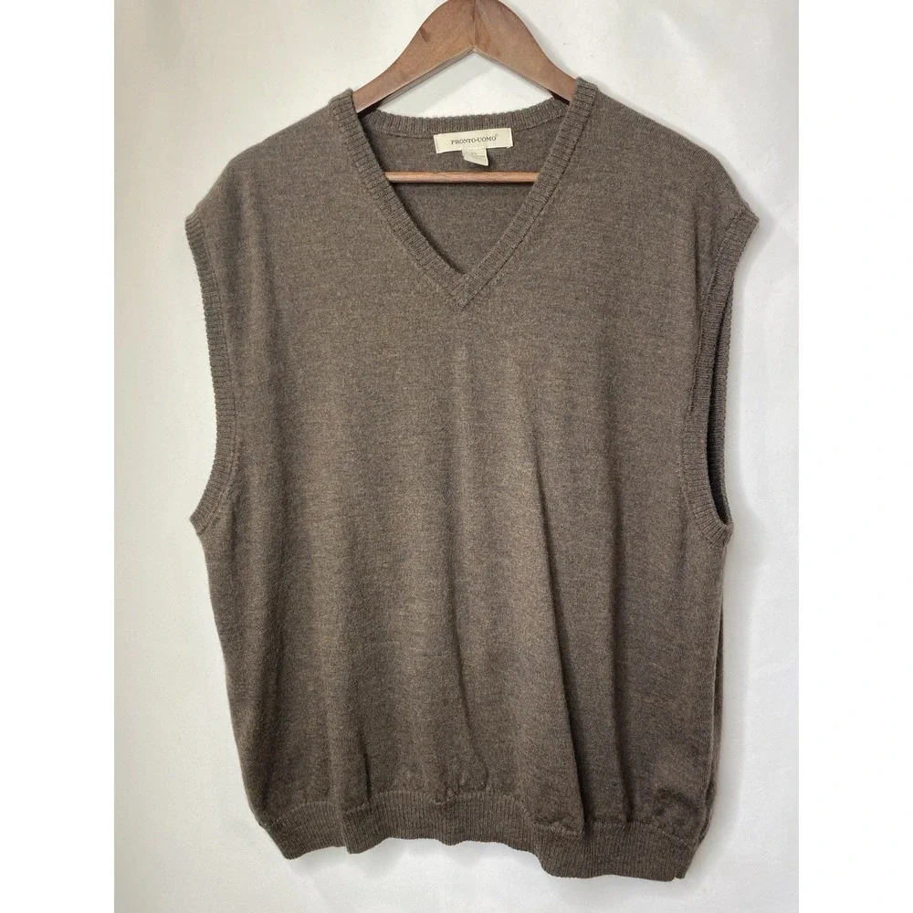 Pronto-Uomo Men's 100% Super Soft Merino Wool Scholarly Grandpacore Office Wear
